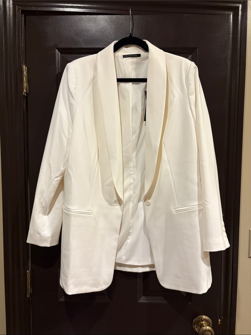 Elie Tahari Cream Shawl-Collar NWT